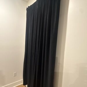 Black velvet curtains